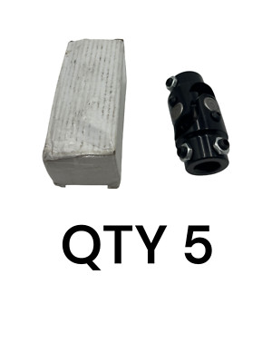 (QTY 5) RABROPAR UC046 Triangle X 3/4'' DD Black Steering U Joint Coupler