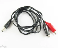 10sets 1.3M 5.5 x 2.1mm DC Power Male Plug to Dual Alligator Clip CCTV DC Cable