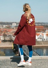 NIKE SPORTSWEAR LOOSE FIT PARKA LONG JACKET COAT TEAM RED AR2837-677 WOMEN M
