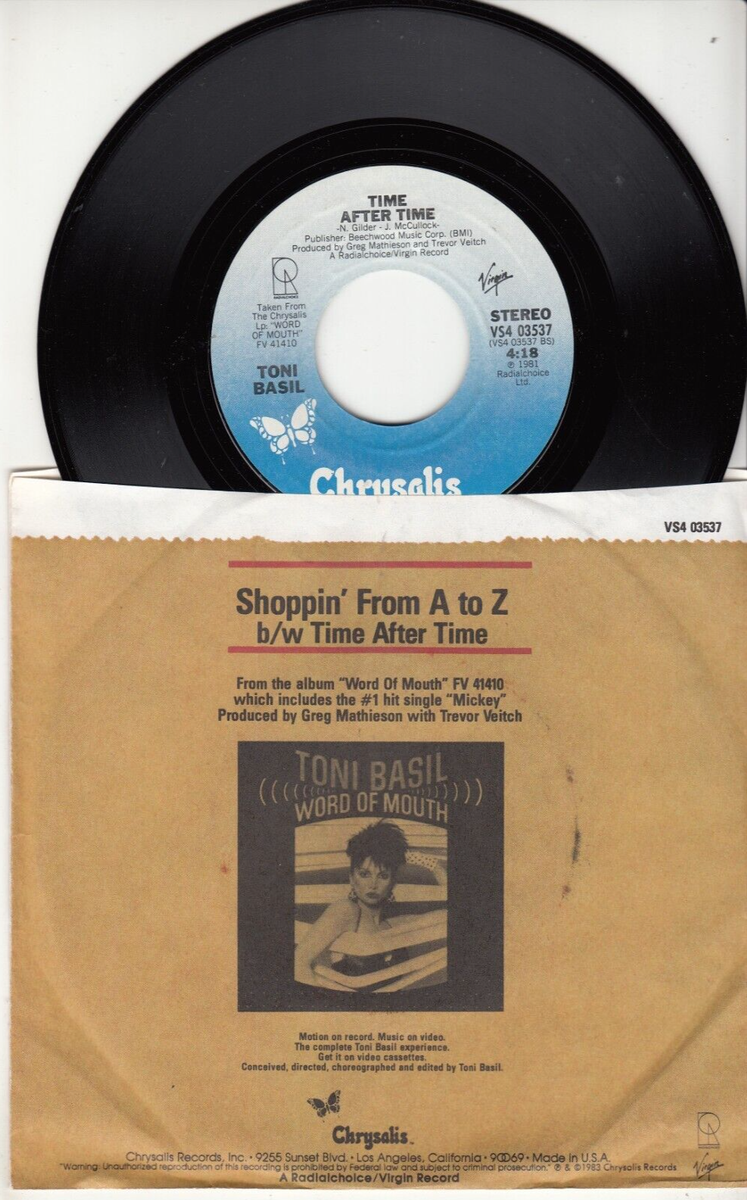 TONI BASIL - SHOPPIN' FROM A TO Z - ORIGINAL CHRYSALIS 45 WPS