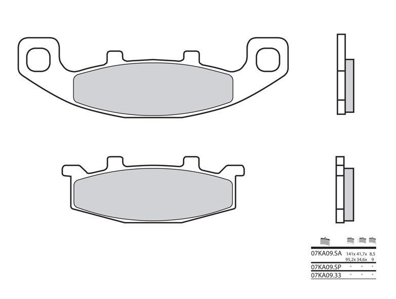 Plaquettes de frein avant Brembo 38800293 moto routière Kawasaki ZX-10 Tomcat 1000cc