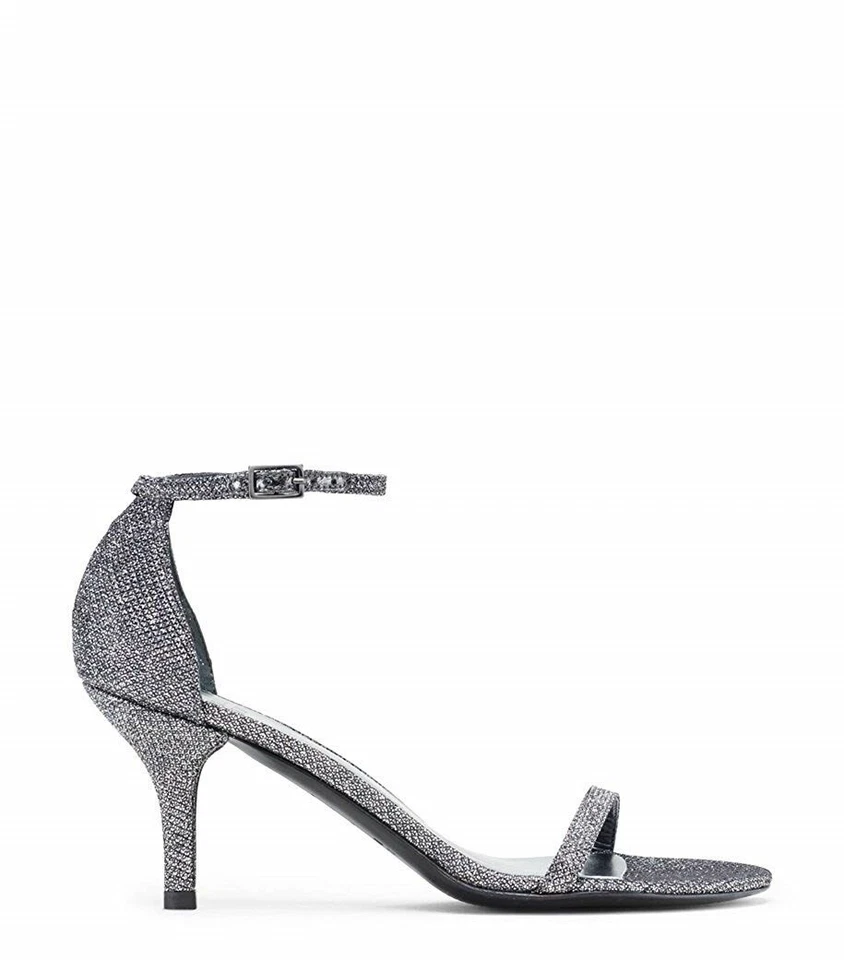 Stuart Weitzman THE NAKED SANDAL Pewter Noir 12 B - Image 3 of 4