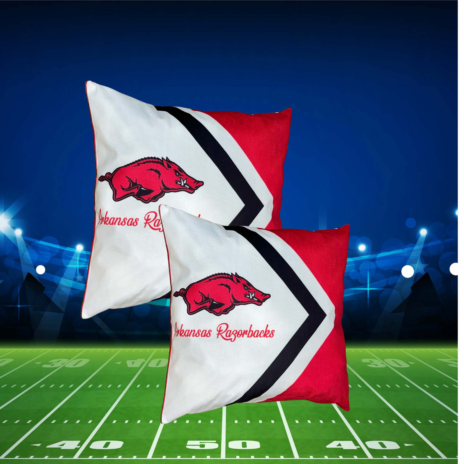 Arkansas Razorbacks 18x18 Pillow Covers Set of 2 with Free Shipping