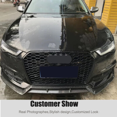 Car Front Bumper Front Spoilers Splitter, For Audi A6 Avant C7 2011–2018 Protection Guard Deflector Front Spoiler Anti-collision Accessories