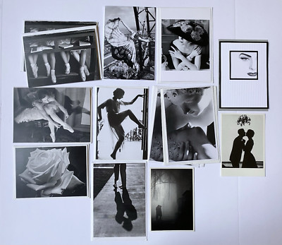 Lot 13 VTG Black & White GREETING Cards POSTCARDS Blank ART Fashion BALLET Love