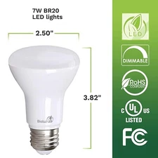 4 Pack BR20 LED Bulbs 50w Replacement 2700K Warm White Dimmable Flood Lamps