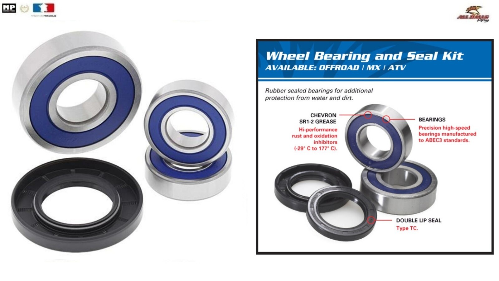 Roulement de roue arrière Suzuki GSXR 750 performance kit 25-1096 premium