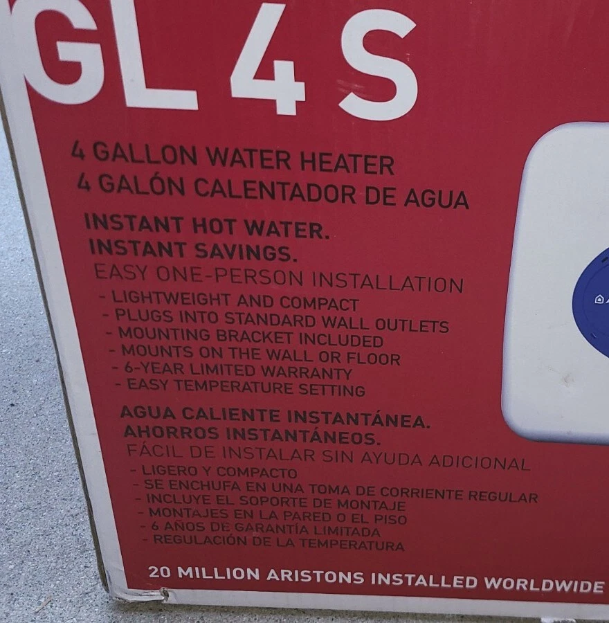 NEW Ariston Mini-Tank Electric Water Heater 2.5 Gallon | eBay