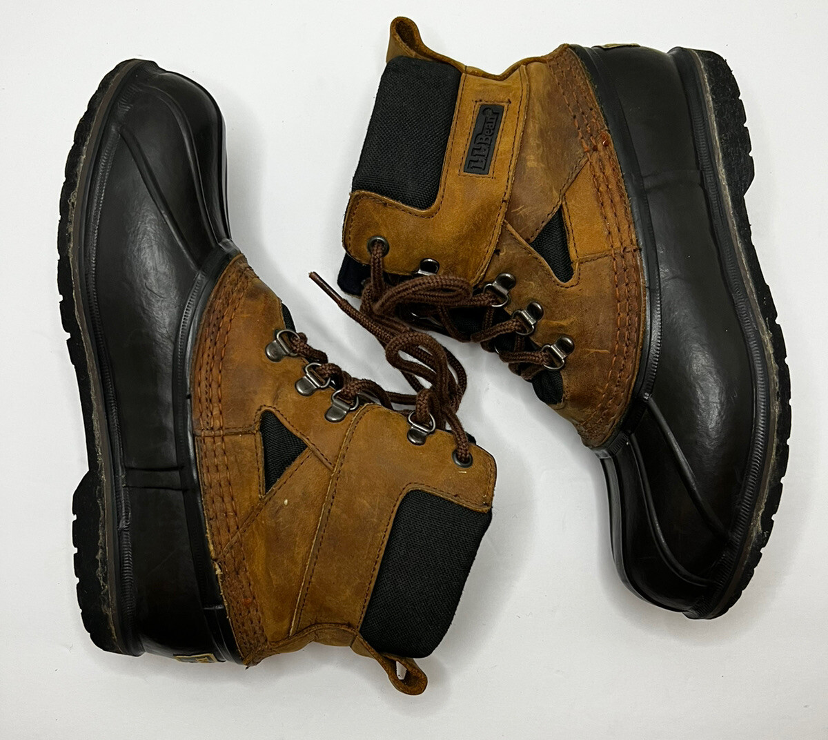 LL Bean Bean Boots Mens 8M Brown Green Duck G Force Compound Outdoor Waterproof Men main image 3