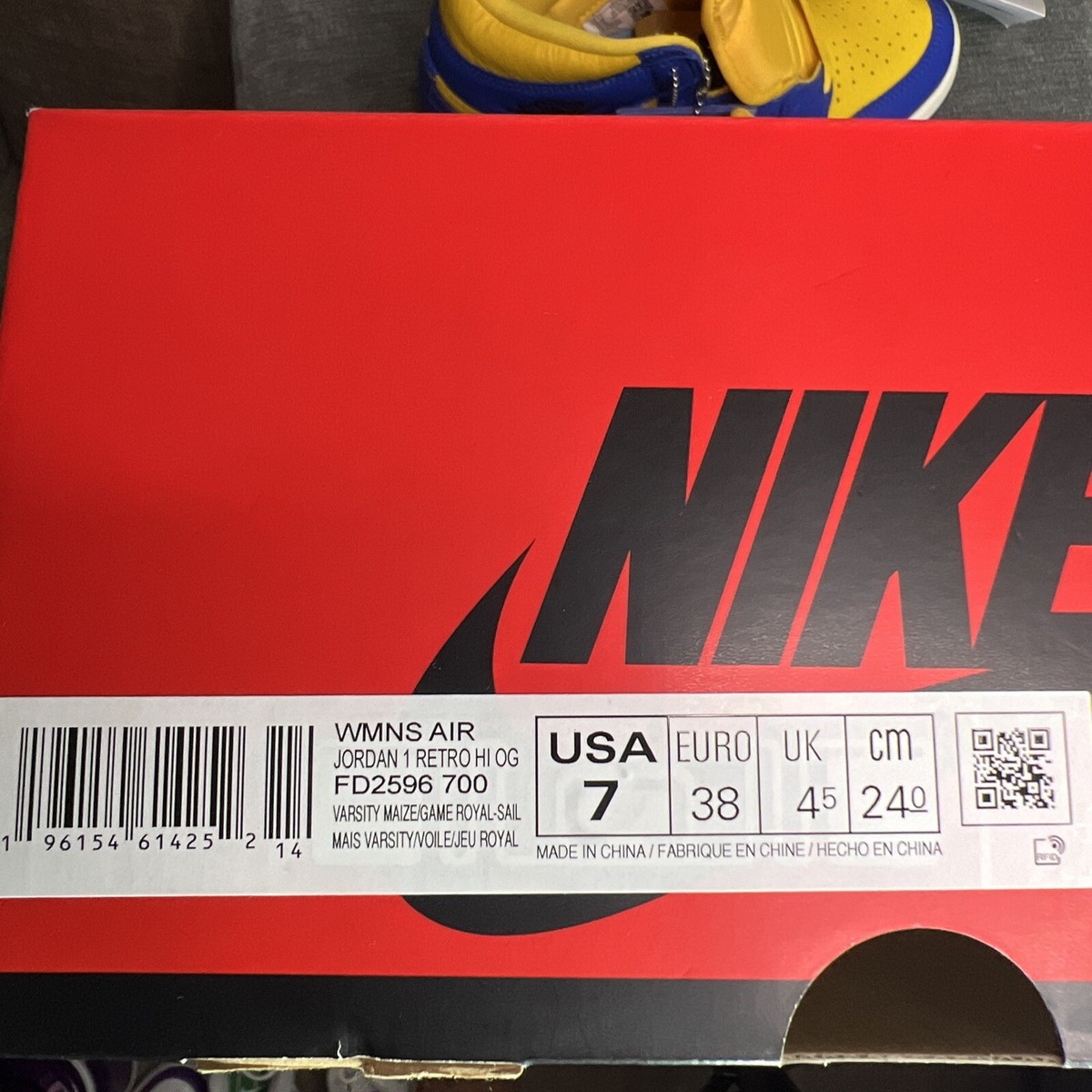 Jordan 1 Retro OG High Reverse Laney W Size 7 WMNS No Lid | eBay