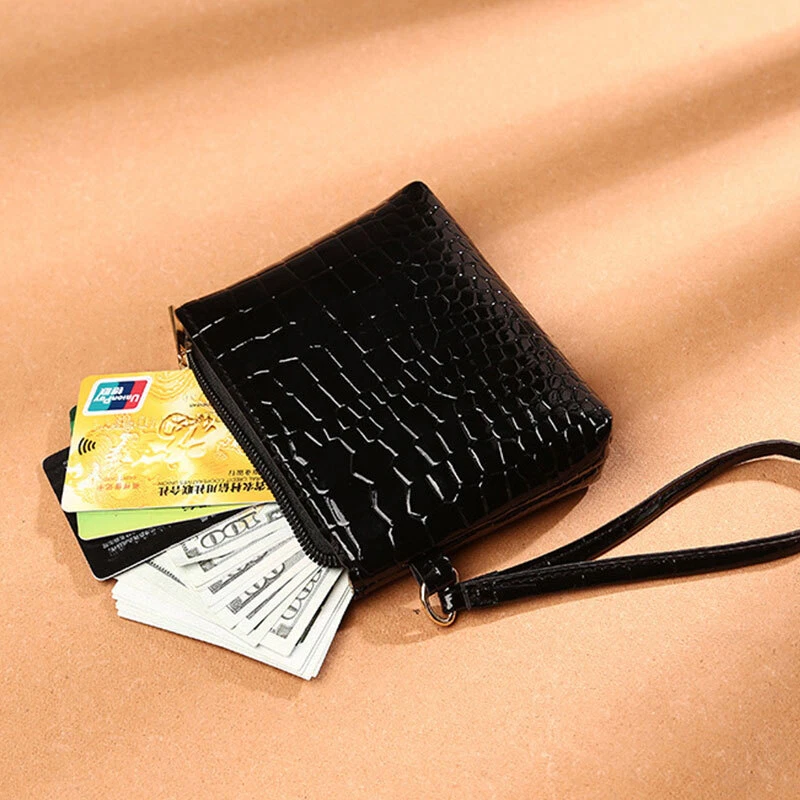 Mini porte monnaie petit portefeuille femme de marque de luxe cuir