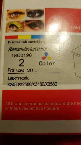 COLOR CMY Tintenpatrone # 2 für Lexmark X2480 X2580/X3480/X3580 - Bild 3 von 3