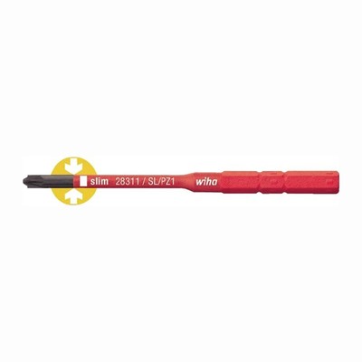 Wiha Wechselklinge SlimBit electric Plus / Minus Schlitz / PZD 2 x 75 mm VDE iso