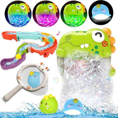 Toddler Bubble Bath Toys, Light up Bath Bubble Machine Toy for Kids Age - Baby B