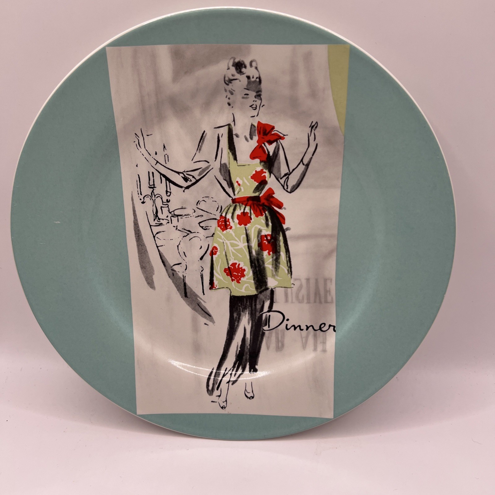 Vintage Rosanna Plates Set of 2 Retro Fashion Ladies Supper Dinner