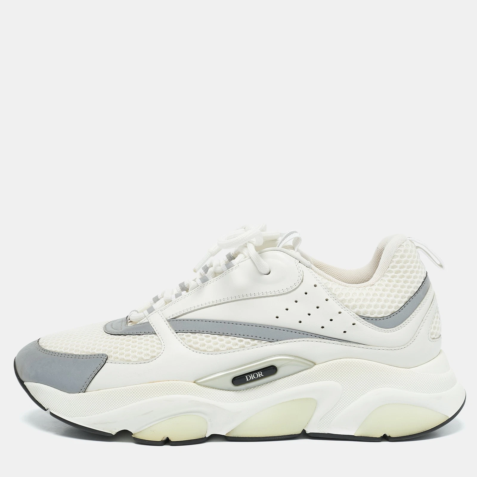 Baskets Dior blanches maille et cuir B22 taille 44