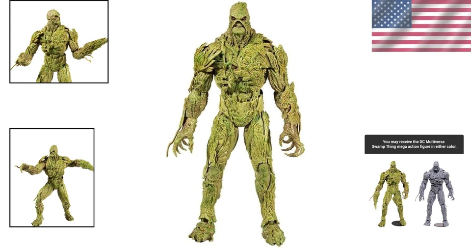 Mega Figura Edición Limitada DC Multiverse Swamp Thing - Variante Persecución Única Foto 2 de 4