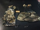 Vintage Barbie Black Gold Metallic Evening Fashion Lot Mattel Dress Outfit...
