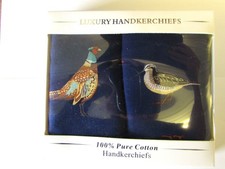 Gamebird Luxus 100 % Baumwolle Taschent&uuml;cher Made in UK