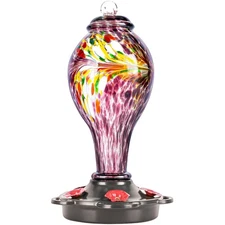 Unique Handcrafted Hummingbird Feeder with 5 Port Design - Perfect Outdoor Decor