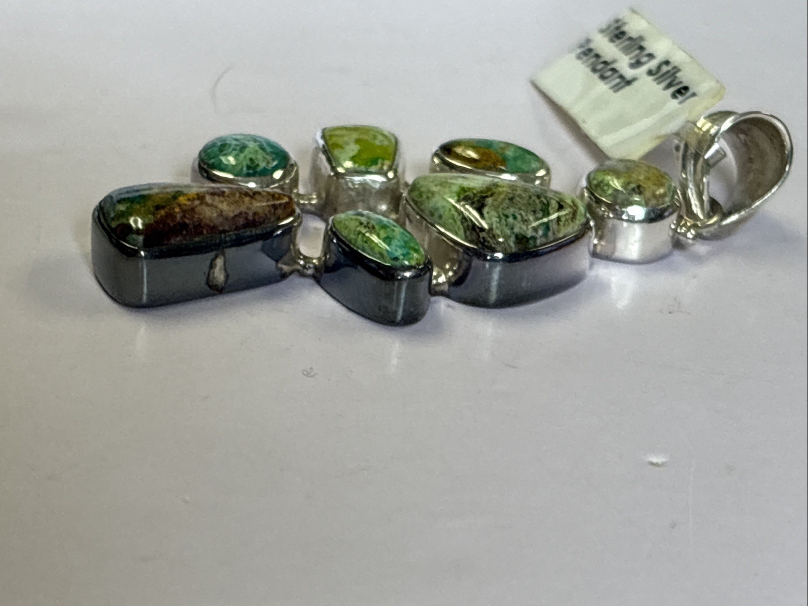 925 Sterling Silver Native American Turquoise Pendant ~ 2.5” ~ 14.0 grams ~ NEW 