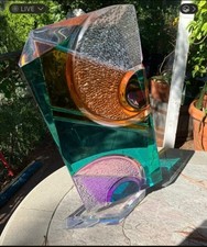 Shlomi Haziza Acrylic Sculpture. Beautiful and one of a kind gift. 16 1/2 lbs.