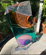 Shlomi Haziza Acrylic Sculpture. Beautiful and one of a kind gift. 16 1/2 lbs.