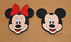 Mickey & Minnie Mouse Luggage Tags 2 Pack - Adorable Travel Companions!