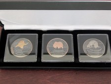 2016 Eisbaer, Otter, Fuchs, Golden Enigma Edition 3x 0,5 Oz Silber, Silbermünze