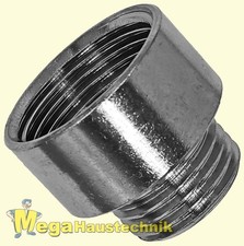 Muffennippel Messing verchromt reduziertes Außengewinde AG auf Innengewinde IG 