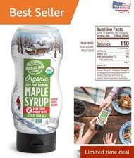 Raw Organic Vermont Maple Syrup - Grade A Dark, All Natural, 12 Fl Oz Bottle