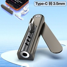 USB-C Adapter Port to 3.5MM Aux Audio Jack Earphone Headphone w/ Foldable Holder