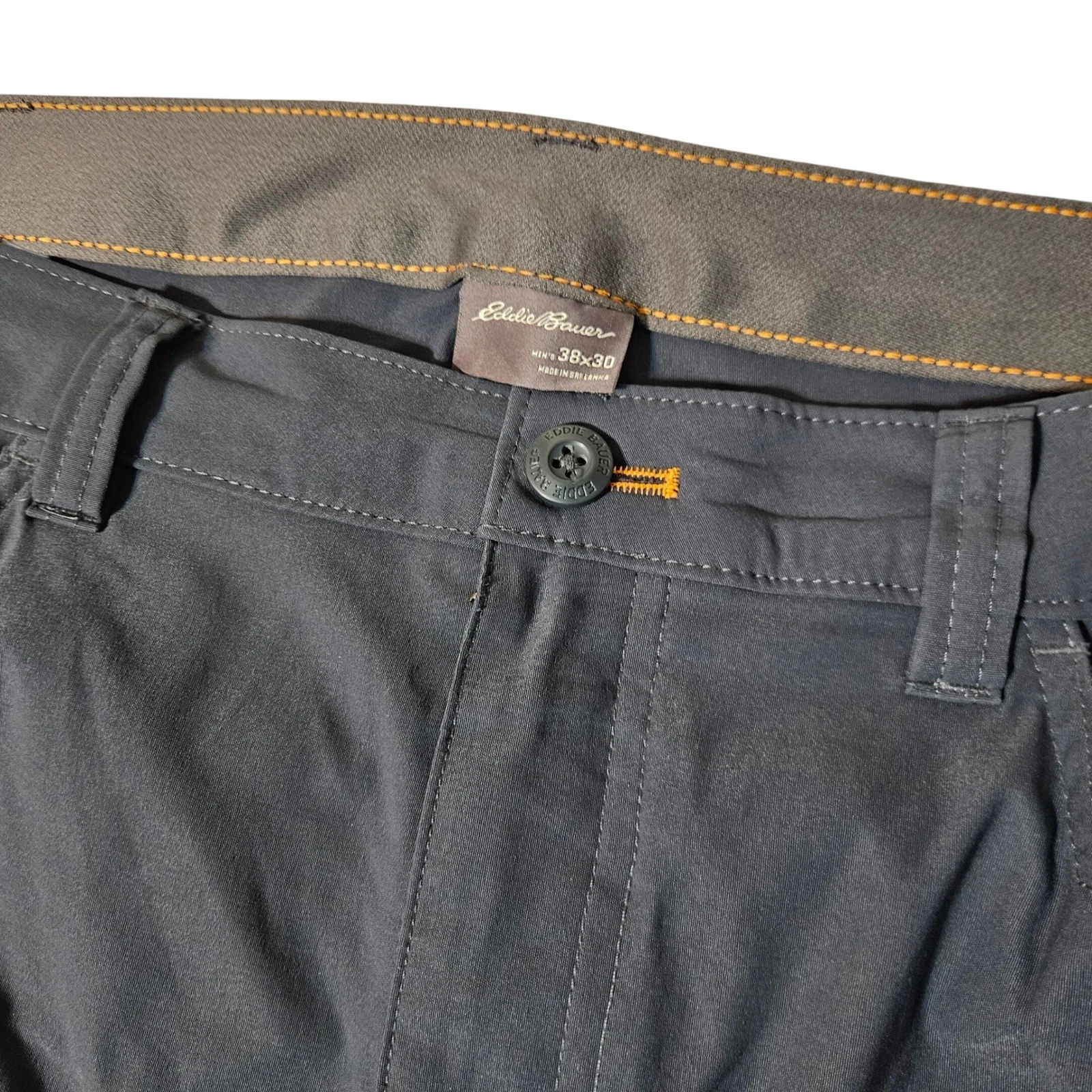 Eddie Bauer Mens 38x30 Cargo Pants nylon tech Gray Outdoor Utility stretch