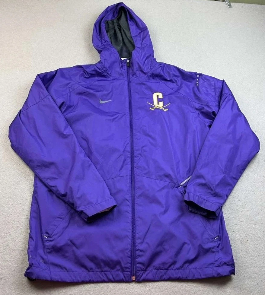 Nike Jacket Mens Medium Purple Full Zip StormFit Mesh Lined Hooded Windbreaker