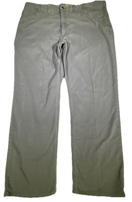 Carhartt Relaxed Fit Work Pants Men's 44X32 Gray Canvas Straight  102517-039