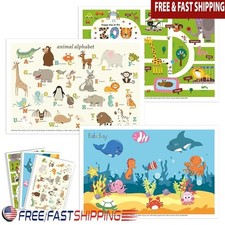 Disposable Baby Placemats Toddlers Hygienic Stick-On Table Mats Learning Fun New