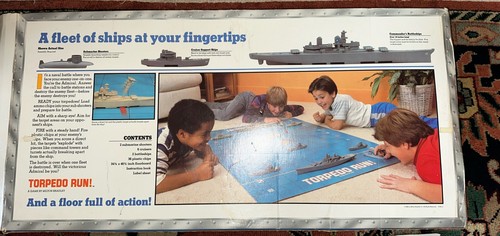 VINTAGE TORPEDO RUN SUBMARINE GAME FLOOR WARS MILTON BRADLEY NOT COMPLETE AS-IS - Picture 13 of 13