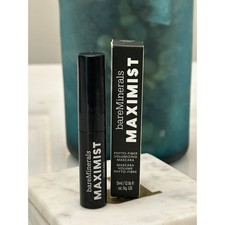 bareMinerals NIB Maximist Phyto-Fiber Volumizing Mascara Mini Travel Black Clean