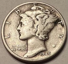 1945-D 🇺🇸 Mercury Dime 10C 90% Silver Coin - Combined Shipping - Lot D3