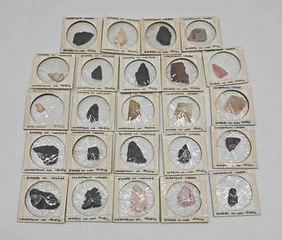 Lot of 24 Vintage Flint Rocks Tools Storey County Nevada Lewistown Creek 1976-77