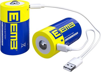 EEMB D Batteries 1.5V Rechargeable D 5550mWh Lithium...