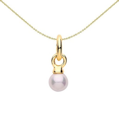 Sterling Silber Jewelco London simulierte Perle Schnuller Attrappe Link Charm