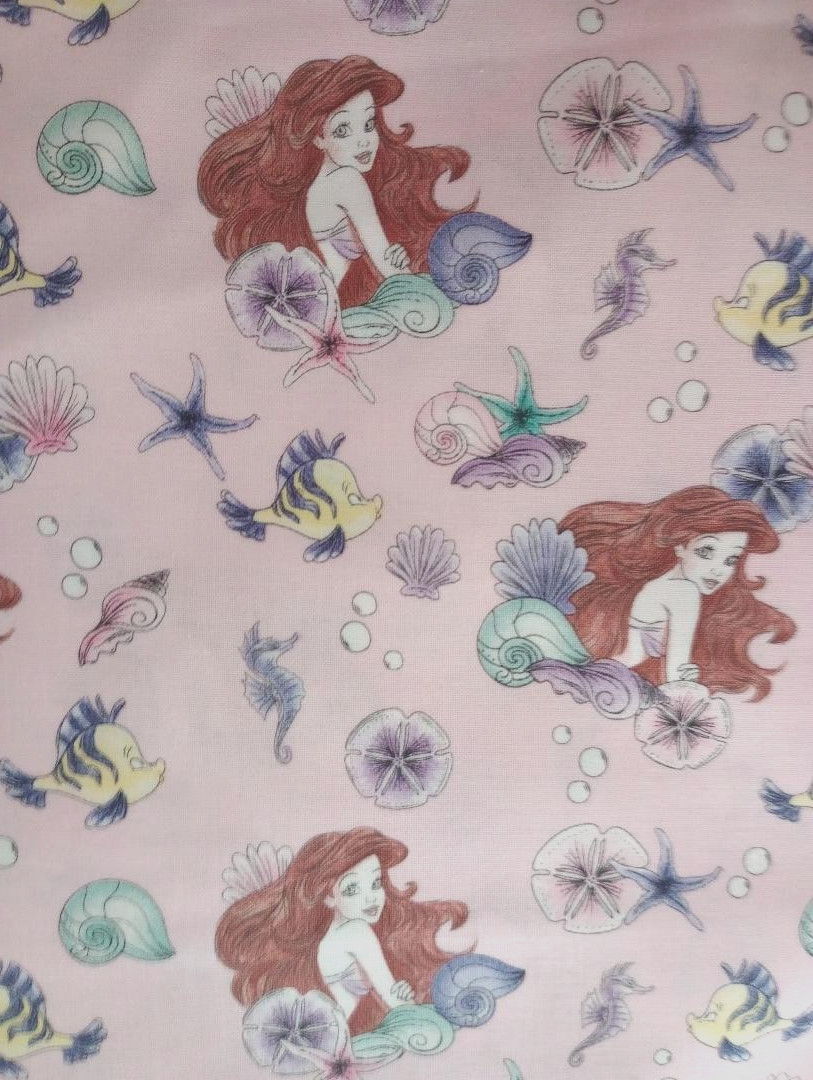 princess Disney little mermaid fun fabric piece 11 by 10 inch character 1pc new