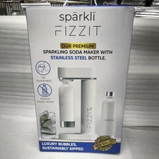 White Stainless Steel Sparkling Water Maker Soda Maker with