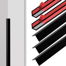 Ktinitk 5Pcs 48 Black Metal Corner Protectors Aluminum Self Adhesive Corner