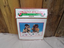 Vintage DanDee Table Top Snowman Kit, Christmas Holiday Decoration Craft, New