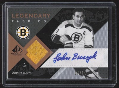 2007-08 SP Game Used Legendary Fabrics Auto Johnny Bucyk #LAF-BU Auto #/25