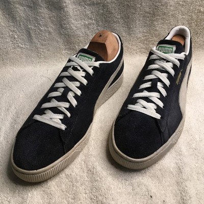 Puma Mens Blue Suede Low-cut Sneakers Sz. 9