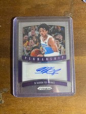 2019 Panini De'Aaron Fox Auto Sacramento Kings