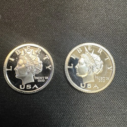 Lot of 2 - Norfed Liberty 2003 1/20 oz Silver .999  RARE! Proof
